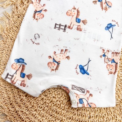 Macacão Curto Cowboy - Off White